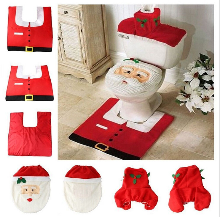 Christmas Style Printed Bathroom Toilet Set — изображение 10