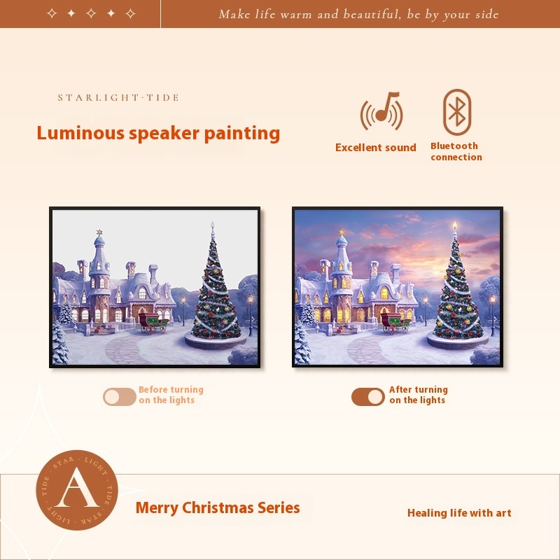 Christmas Small Gift Mini Bluetooth Speaker Painting — изображение 6