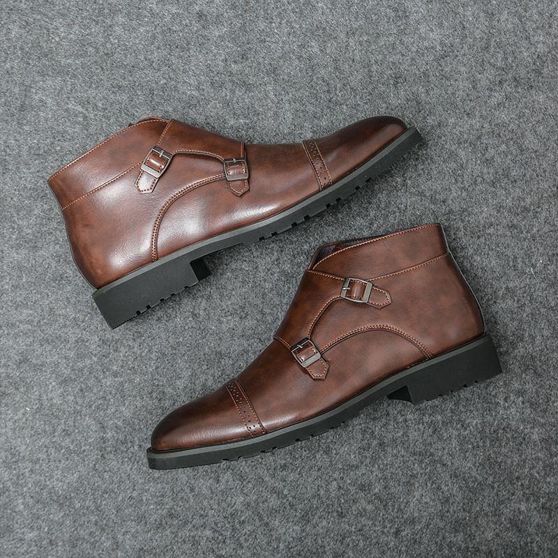 High-Top Pointed Leather Retro Men's Outdoor Casual Martin Boots – Bild 7