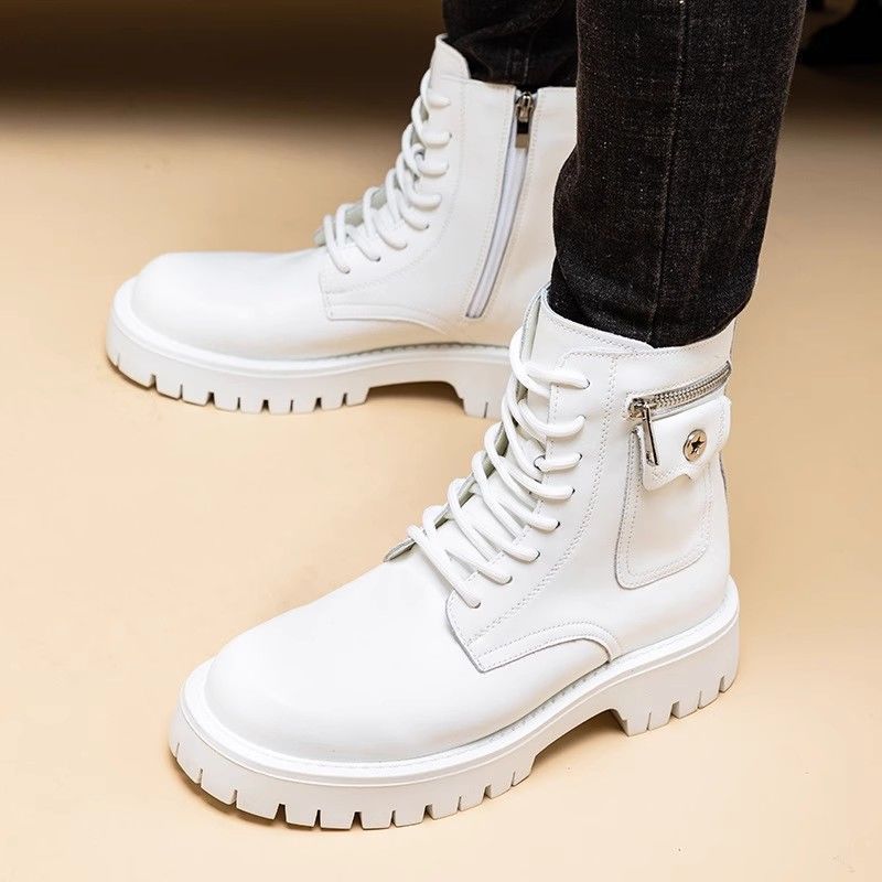 Martin Boots Men's Leather High-top Leather Shoes - Image 5