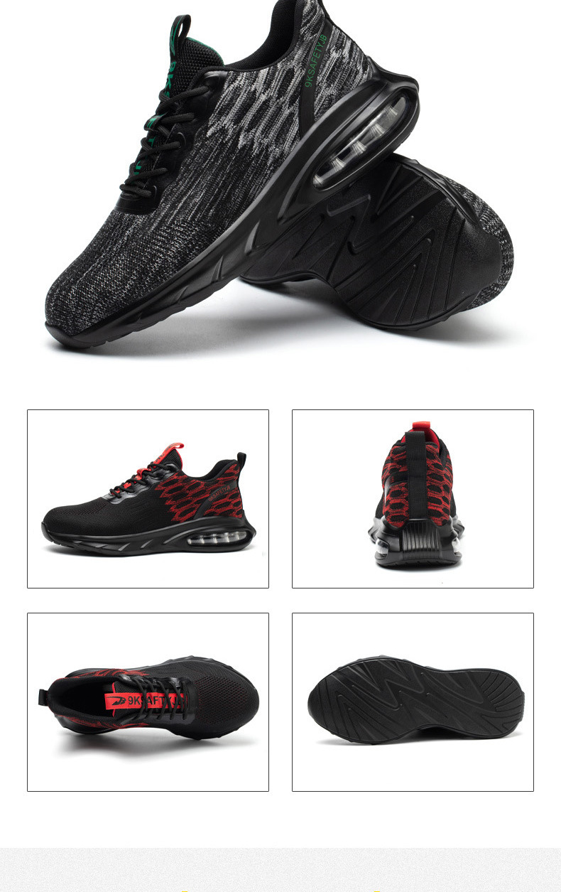 Flying Woven Upper Sweat-wicking And Non Stuffy Foot Safety Shoes – Bild 8