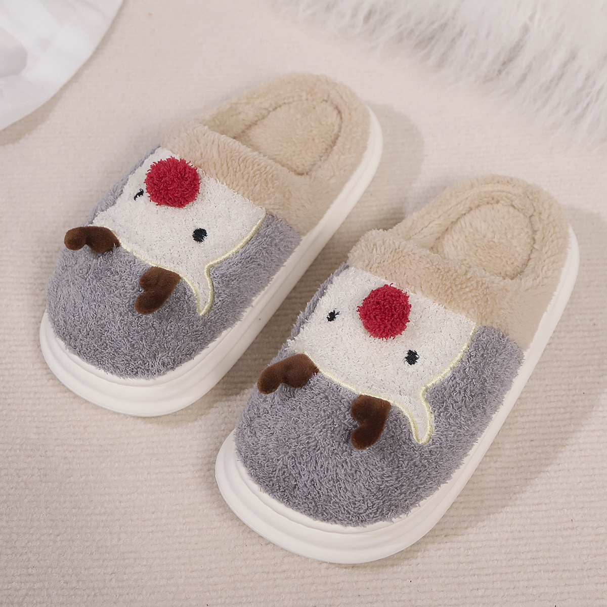 Cotton Slippers Cute Cartoon Indoor And Outdoor Warm Non-slip Comfort And Casual – Bild 4