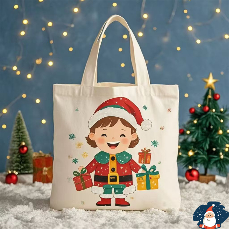 Santa Claus Gift Christmas Eve Portable Canvas Bag — изображение 7