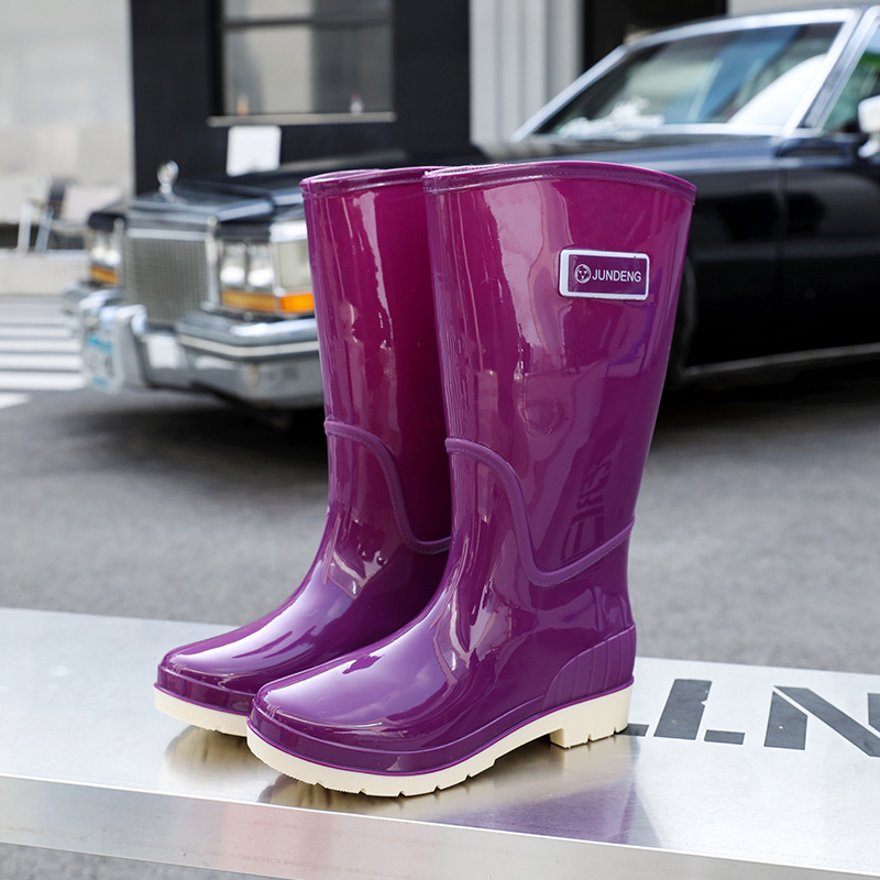 Adult High-top Women's Rain Boots Non-slip Waterproof Kitchen Work PVC Water Shoes Women – Bild 8