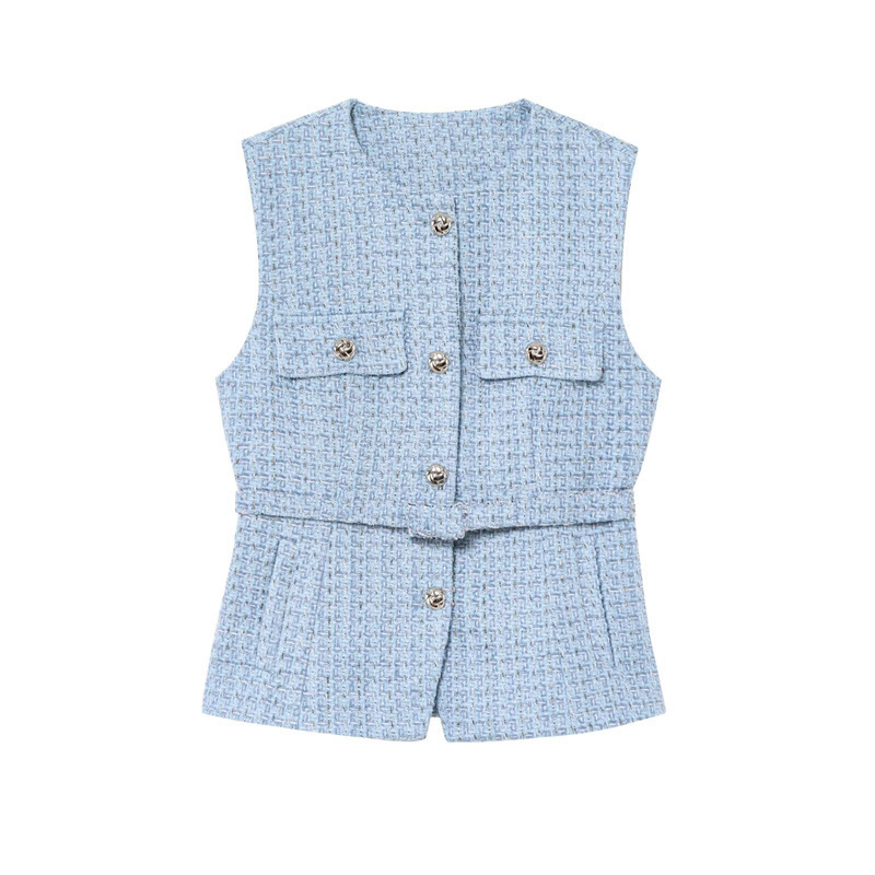 Women's Knit V-neck Vest - Image 5
