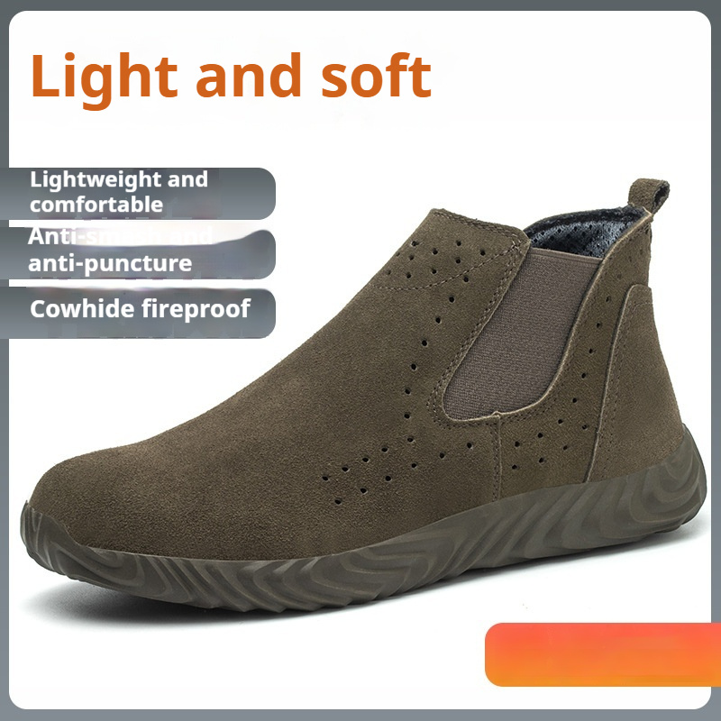 Men's Safety Shoes With Steel Toe Caps For Anti Smashing And Anti Piercing - Image 5