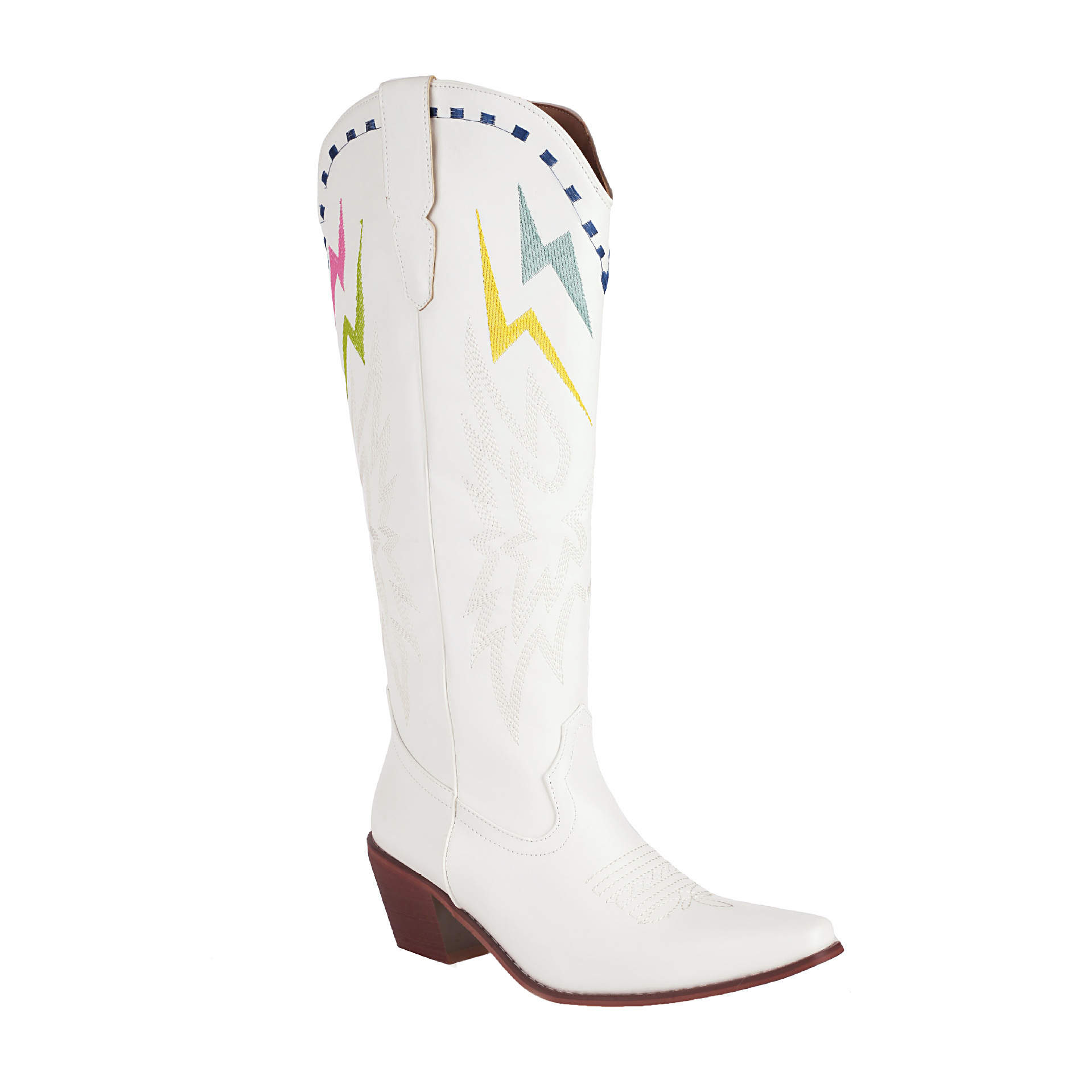 Lightning Embroidery Knee-high Boots Women - Image 7