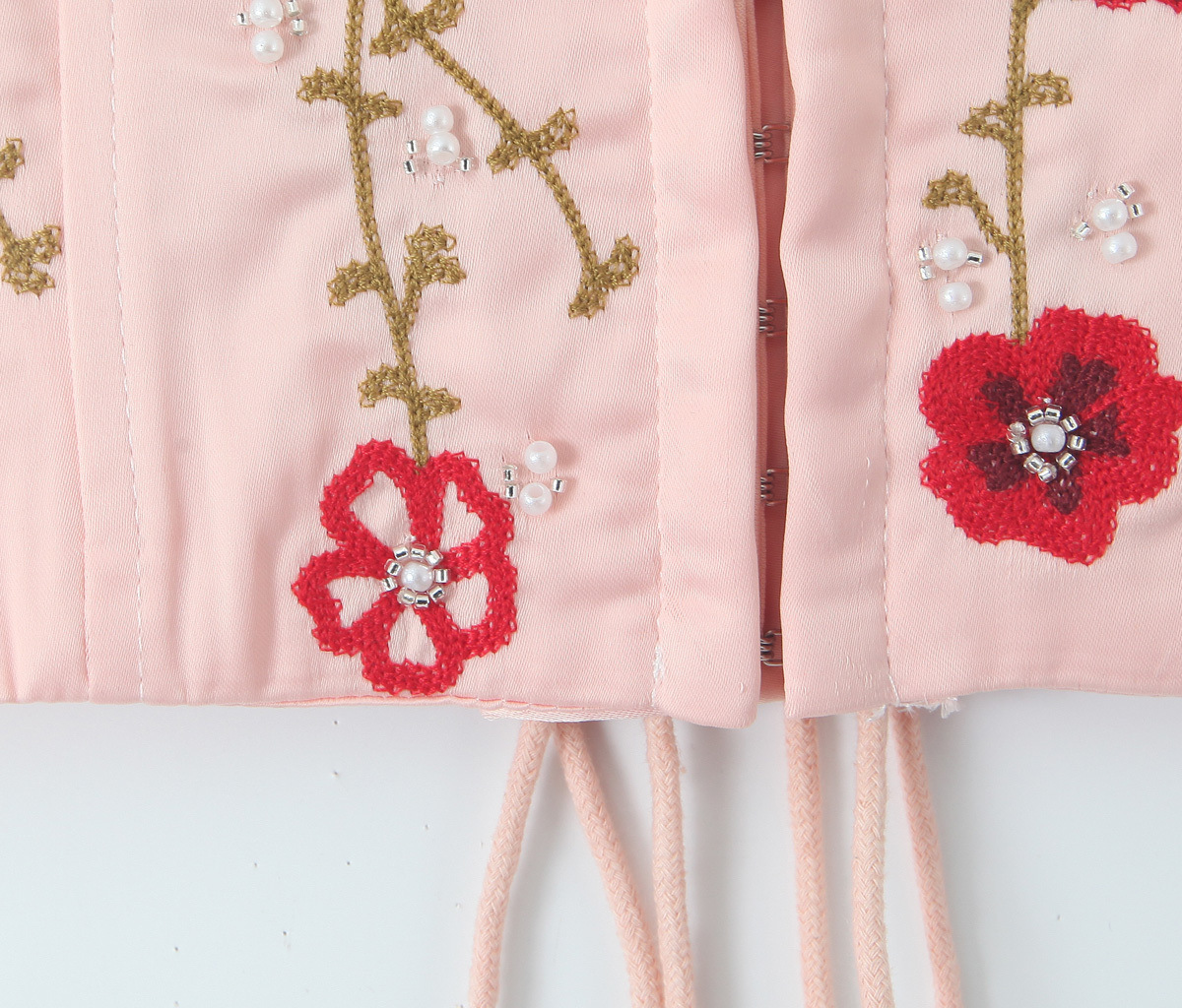 Women's Embroidered And Beaded Tube Top Waist Seal - Image 5