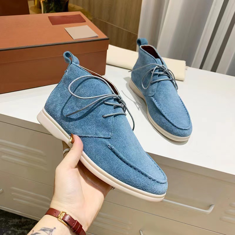 Men's Mid-top Flat Pumps Ankle Boots Lace-up - Image 9