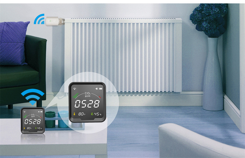 LED Color Screen Graffiti WIFI Smart Home Temperature And Humidity Sensor – Bild 4