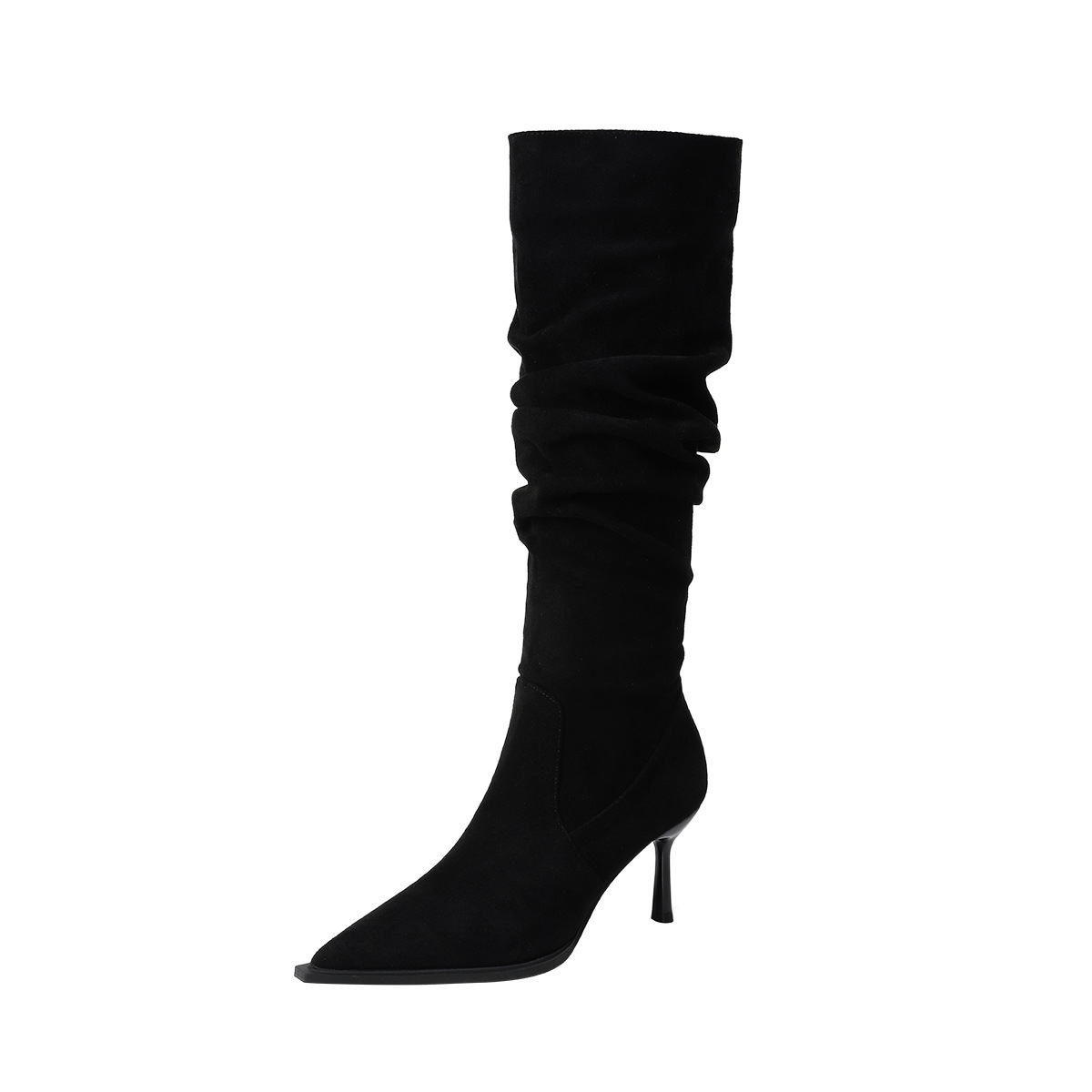 Pointed Toe Skinny Boots Below The Knee Boots - Image 4