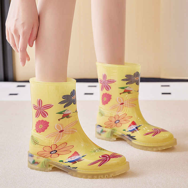 Women's Mid-High Tube Fashion Waterproof Shoes - Image 8