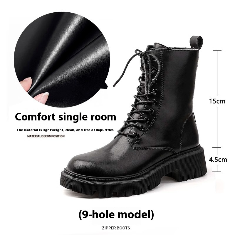 Height-increasing Martain Thick Bottom Hot Motorcycle Boots - Image 5