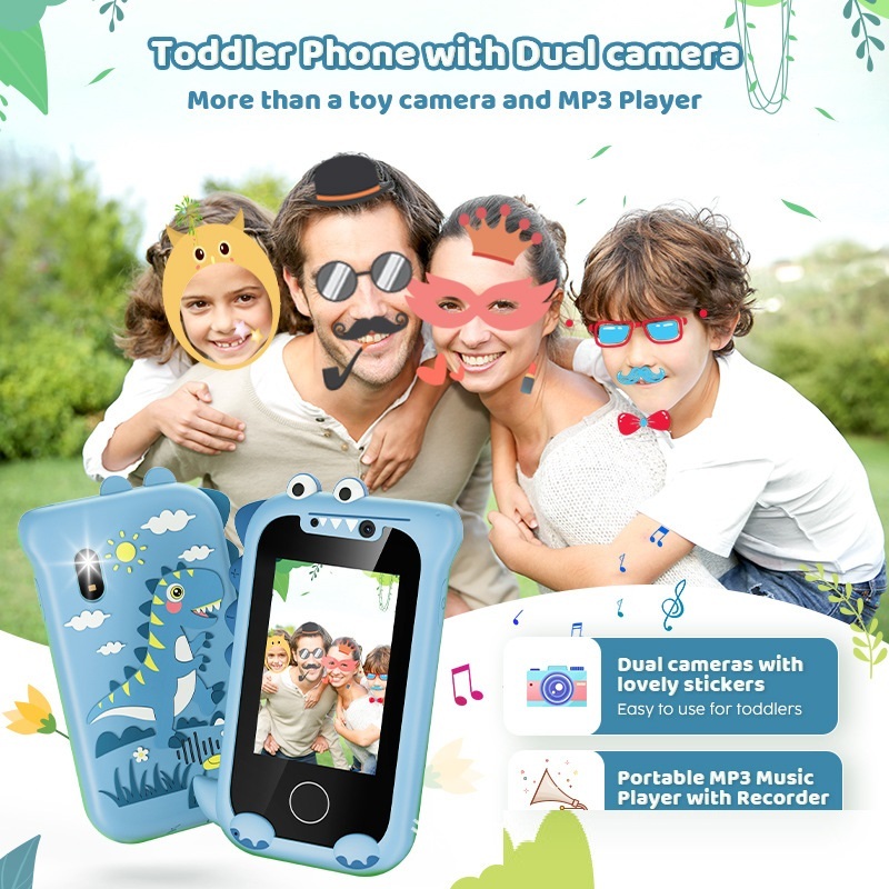 Early Childhood Education Photo Video Game Mini Bear Handheld Touch Mobile Phone Camera - Image 4