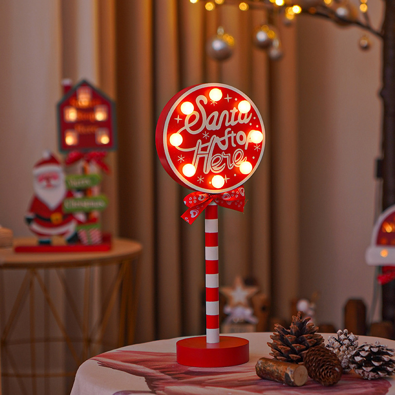 Christmas Road STOP Decorative Light Wooden — изображение 5