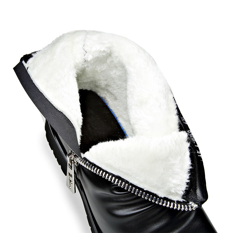 Autumn And Winter British Style Men's Leather Boots High-top Zipper Martin Boots - Image 6