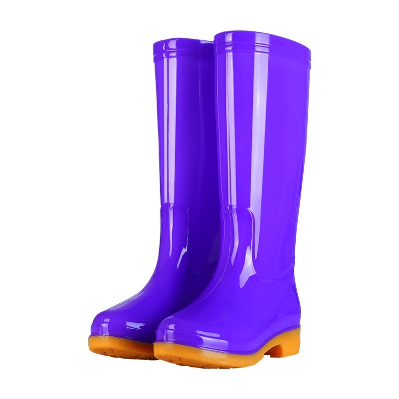 Women's Rain Boots Mid-high Tube Fashion Velvet Padded Thick Rain Boots Warm Winter Rain Boots Non-slip Adult — изображение 5