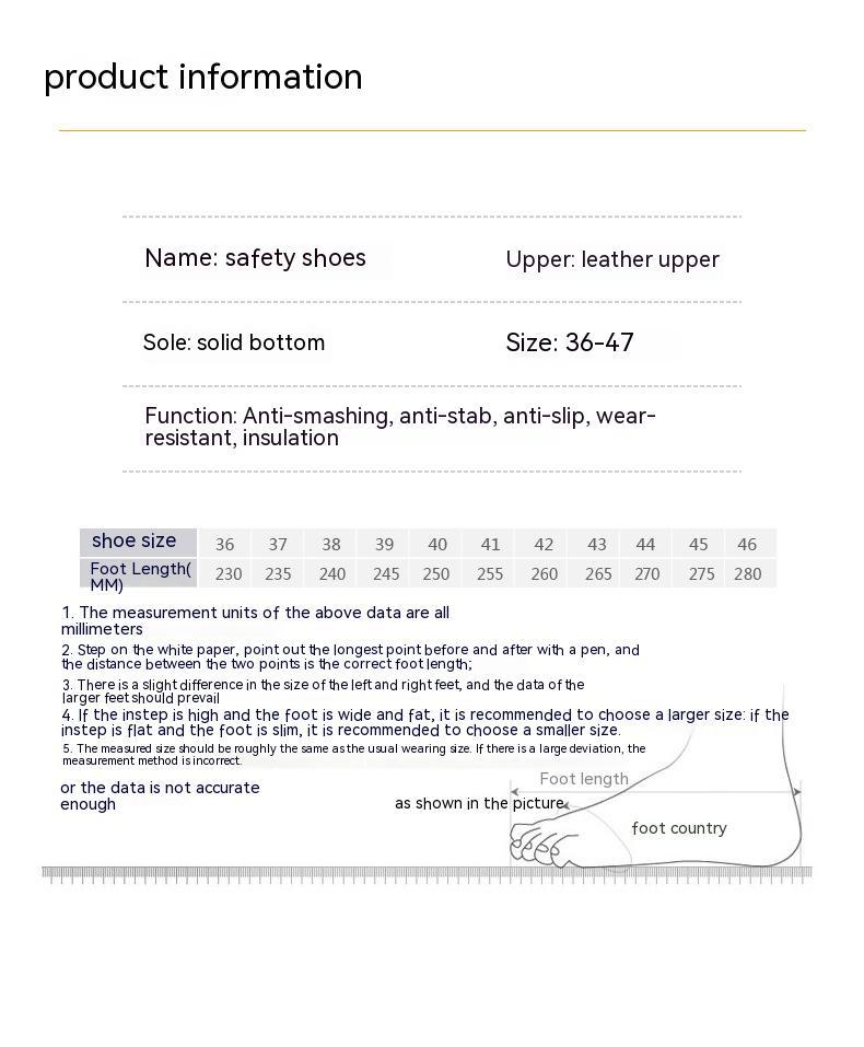 Rotating Button Lace-up Free Safety Shoes – Bild 8