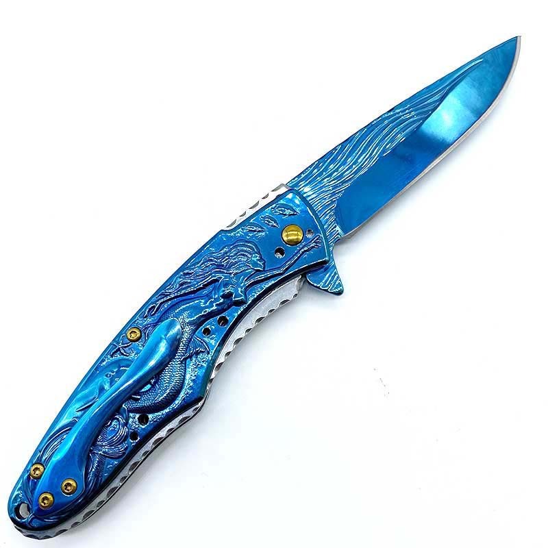Outdoor Survival Knife Camping Mermaid Folding - Image 7