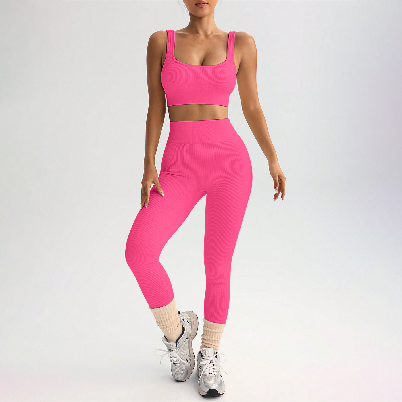 Quick-drying Yoga Clothes Suit Shockproof Sports Bra Yoga Pants - Image 7