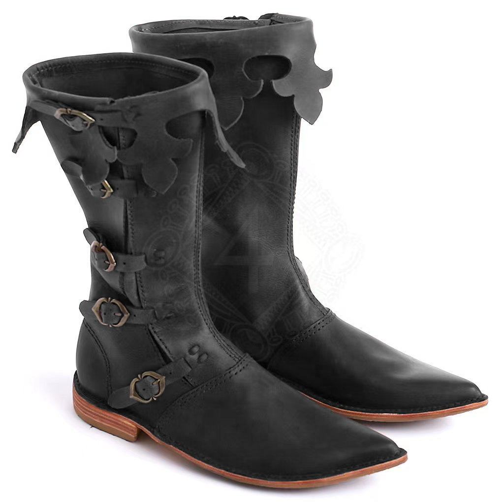 Retro Renaissance Men's Square Heel Boots - Image 4