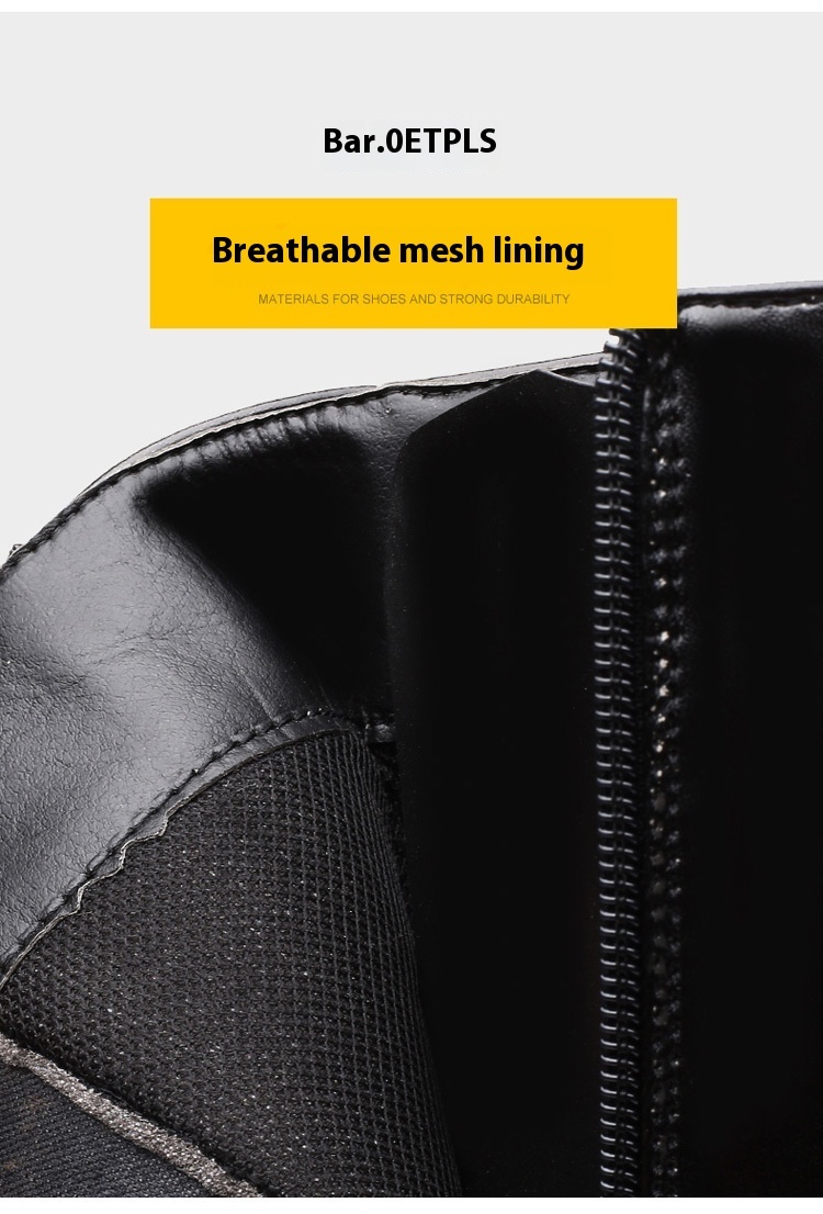 Pointed Leather Boots Men's British Korean High-top Leather Shoes Mid-calf Length - Image 10