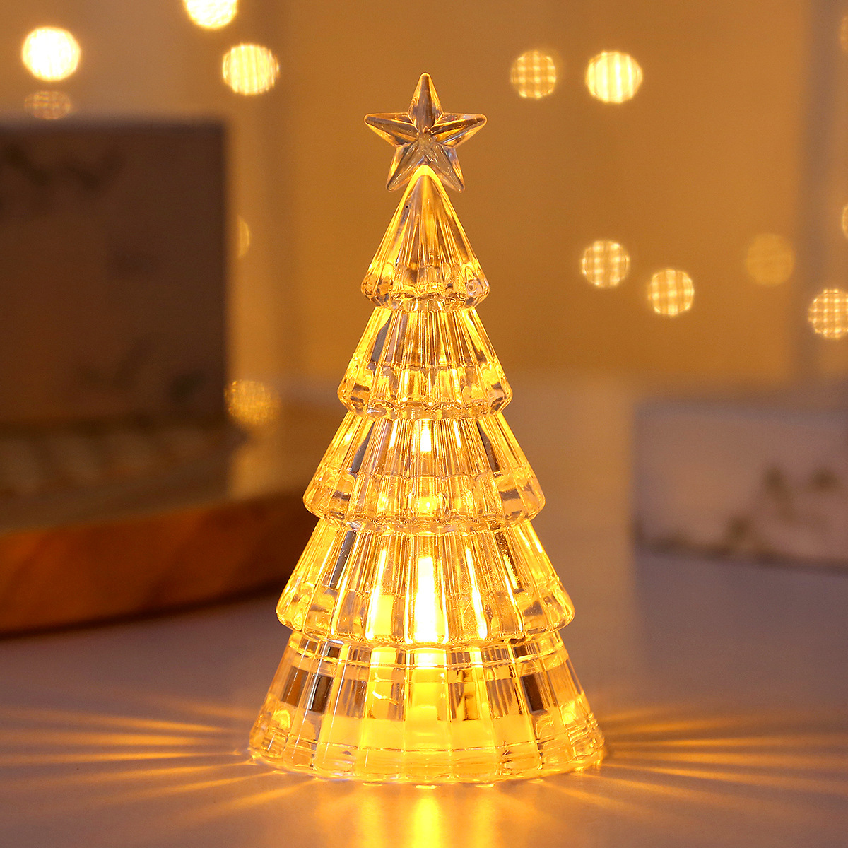 Christmas Decoration Light-emitting Christmas Tree Crystal Small Night Lamp - Image 3