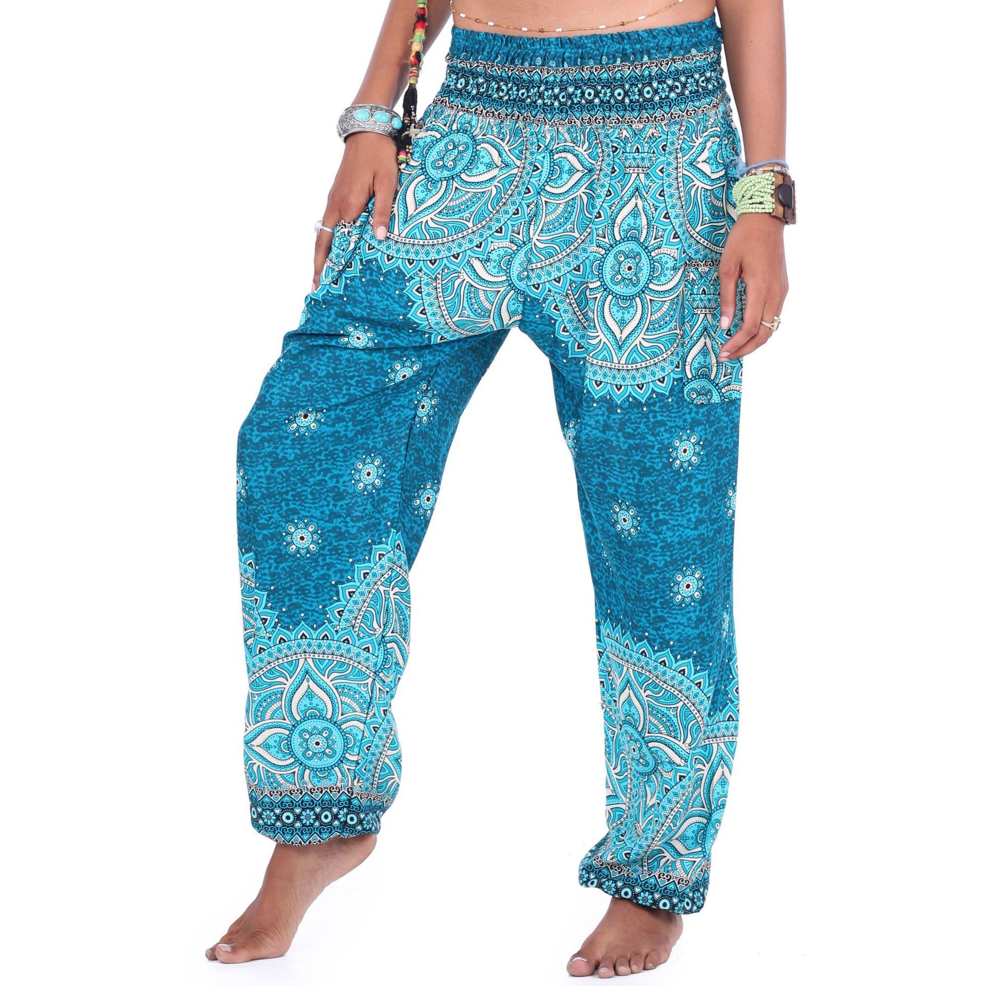 Women's Ethnic Sports Print Yoga Pants - Image 4