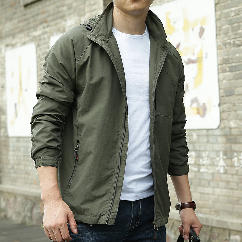 Men's Fashion Solid Color Single Outdoor Jacket - Image 4