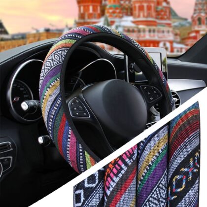 Winter Short Plush Warmth Steering Wheel Non Slip Cover