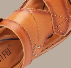 Men's Sandals Beach Shoes Top Layer Cattlehide Leather Fashion - Image 6