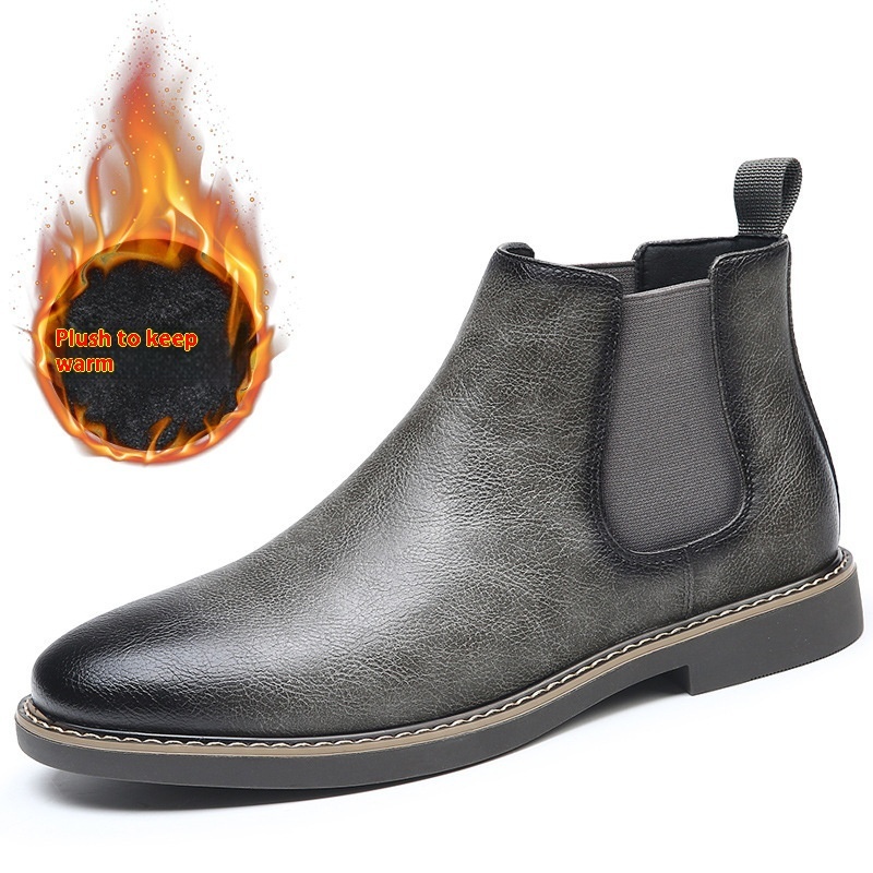 Fashion Retro Cotton Boots British Velvet Short Boots — изображение 8