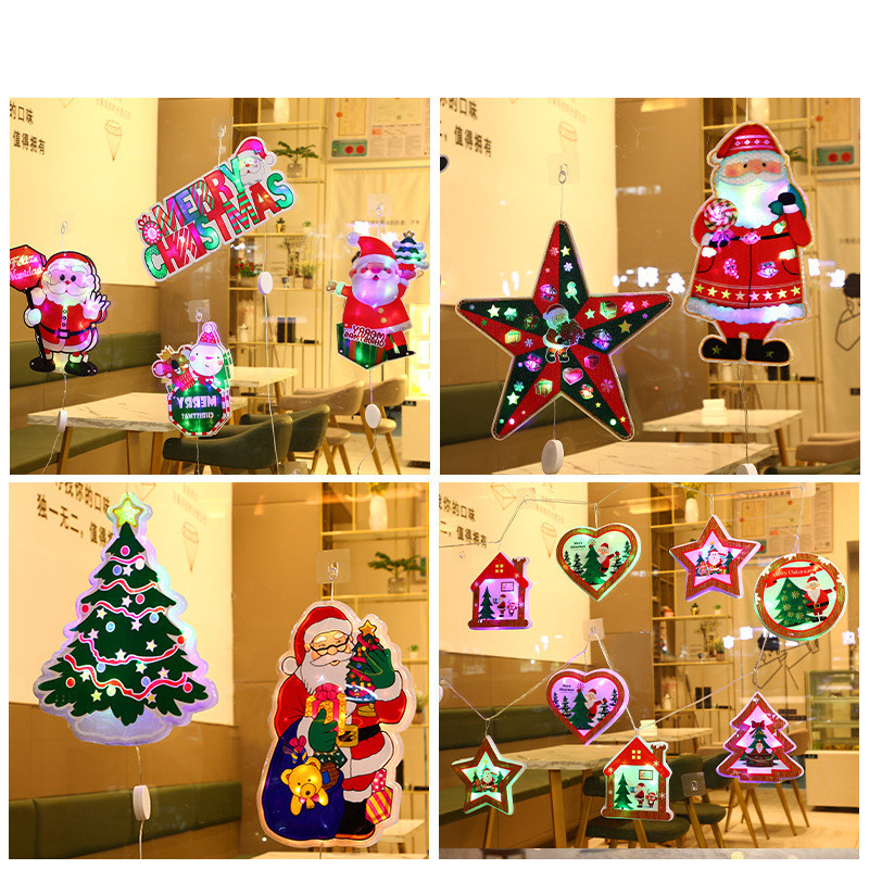 Outdoor Mall Decoration Lights Christmas Day Window Hanging Tree Chandelier Meichen Five-Pointed Star Snowflake Modeling Lights - Image 7