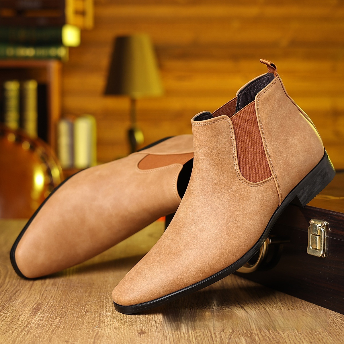 British Style Leather Boots Men's Plus Size — изображение 2