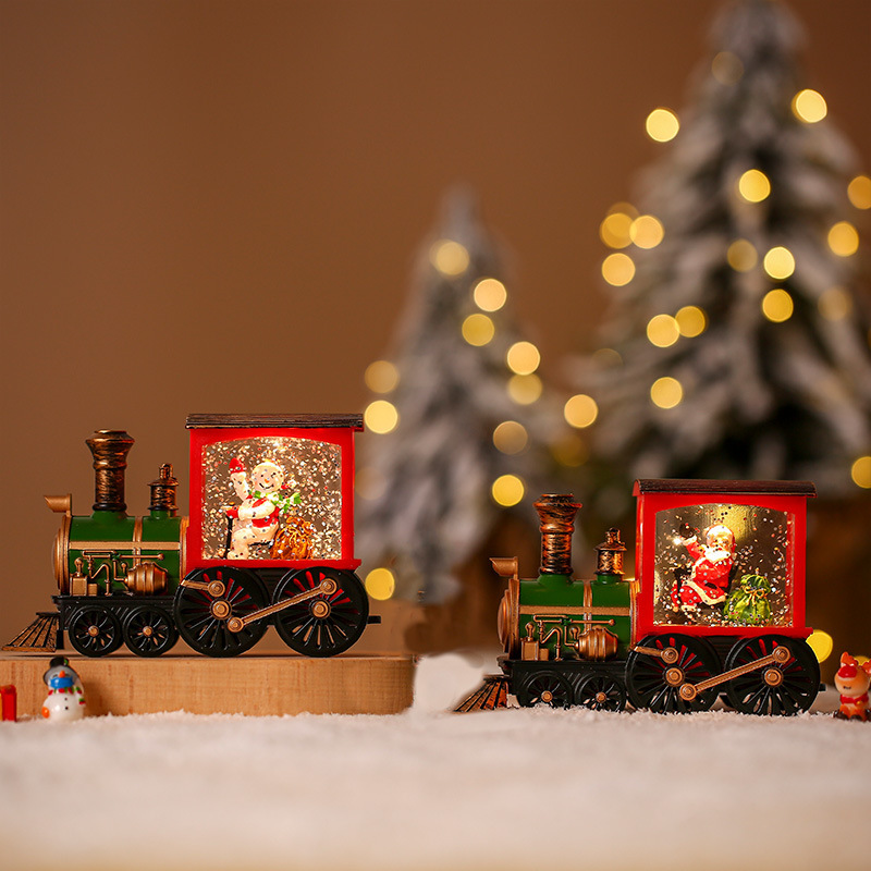 Christmas Train Luminous Interior Water Injection Desktop Decoration — изображение 2