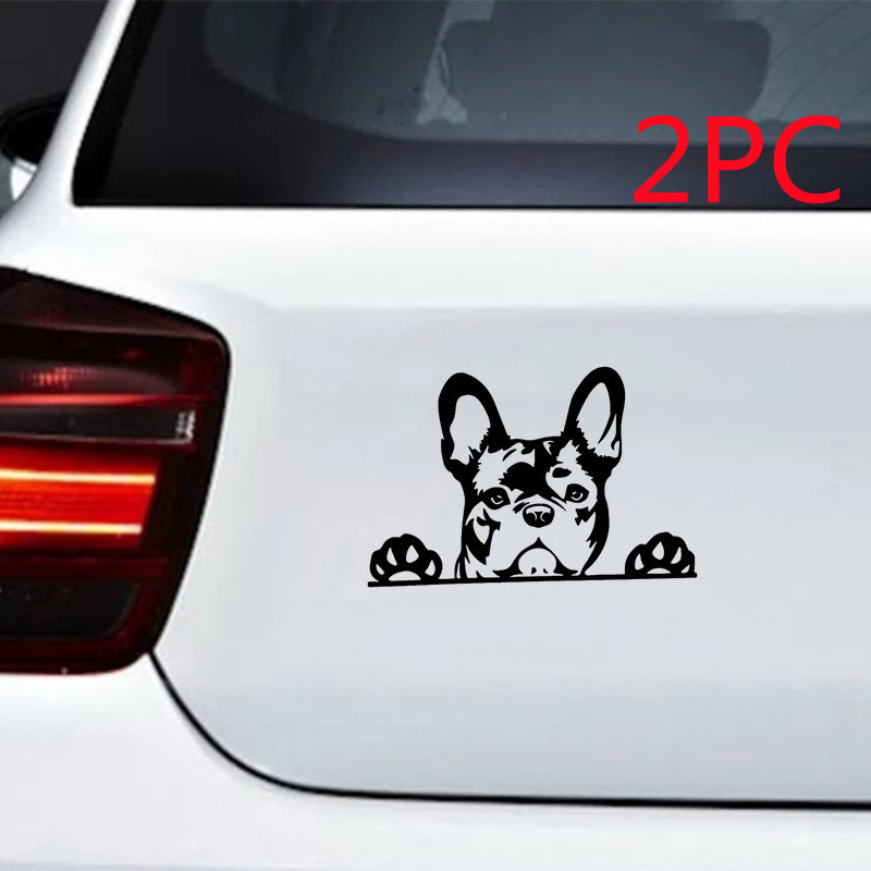 2PC Car Sticker Dog Pattern Sticker Animal Reflective Car Sticker Rear Window Glass Scratch Sticker — изображение 5