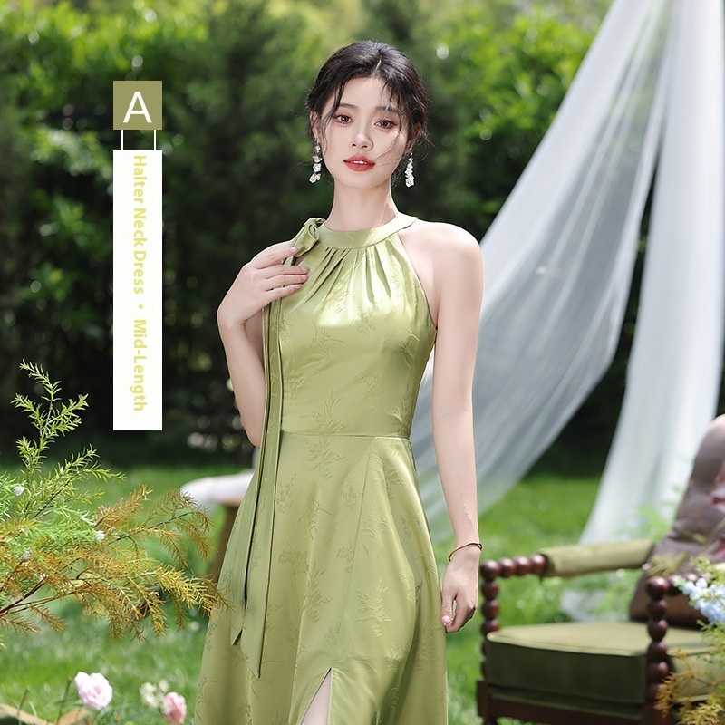 Green National Style Element Bridesmaid Dress – Bild 7