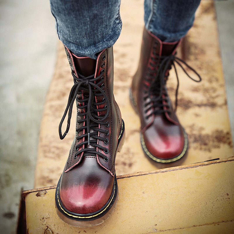 Men's Breathable Leather Cotton Shoes Lace-up - Image 5