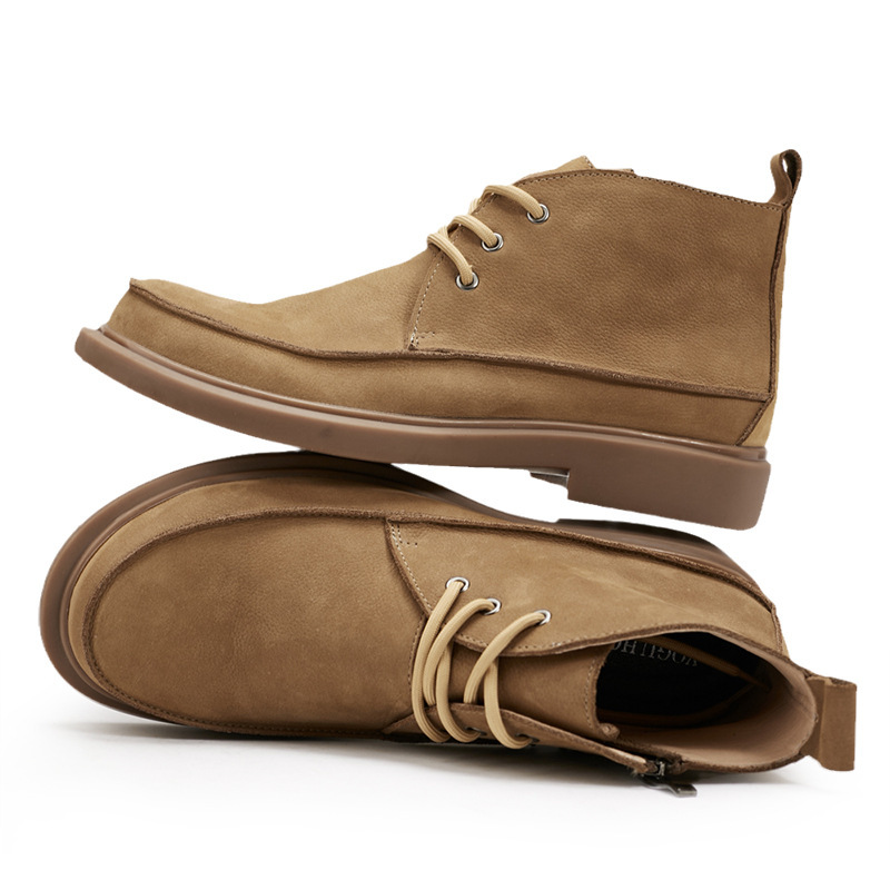 Outdoor Zipper Vintage Work Boots - Image 4