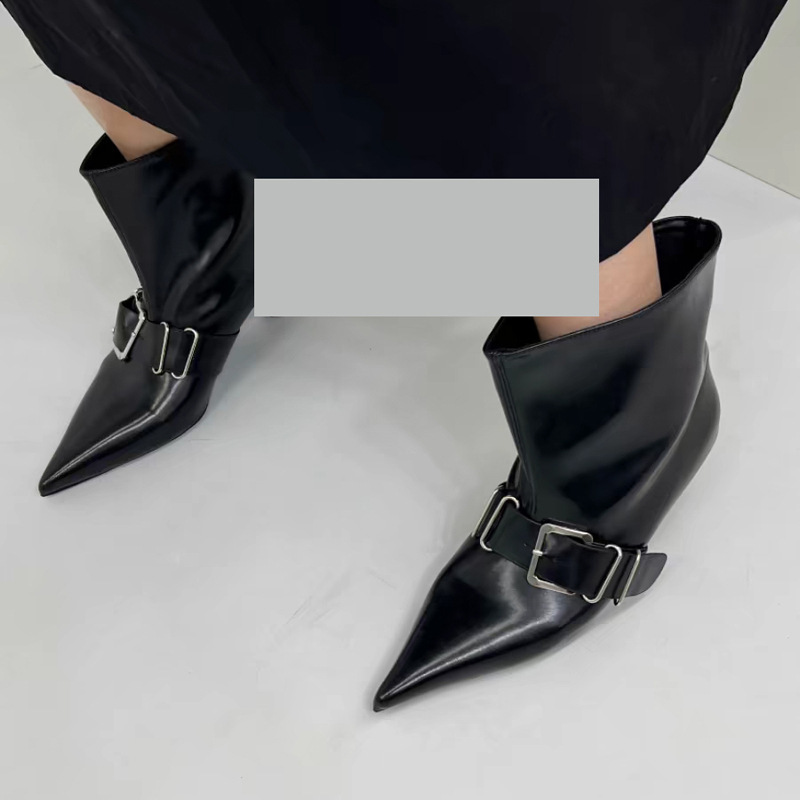 High Heel Pointed Ankle Boots Female Hot Girl Style - Image 3