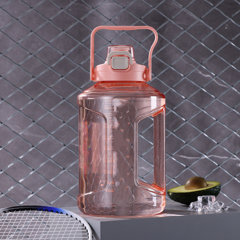 Large Capacity Straw Cup Gradient Plastic Water Bottle — изображение 9