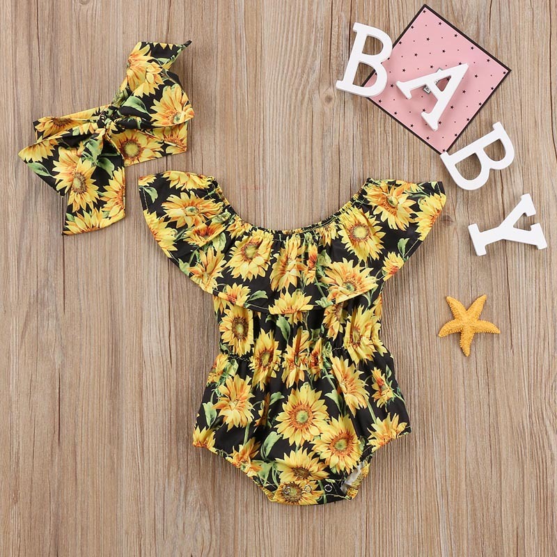 Baby flower print romper – Bild 3