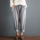 Nine Pants Loose Harem Casual Pants Cotton Linen Turnip Pants - Image 7