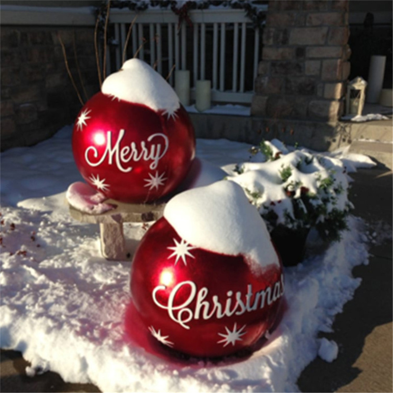 Christmas Ornament Ball Outdoor Pvc 60CM Inflatable Decorated Ball PVC Giant Big Large Balls Xmas Tree Decorations Toy Ball - Image 4