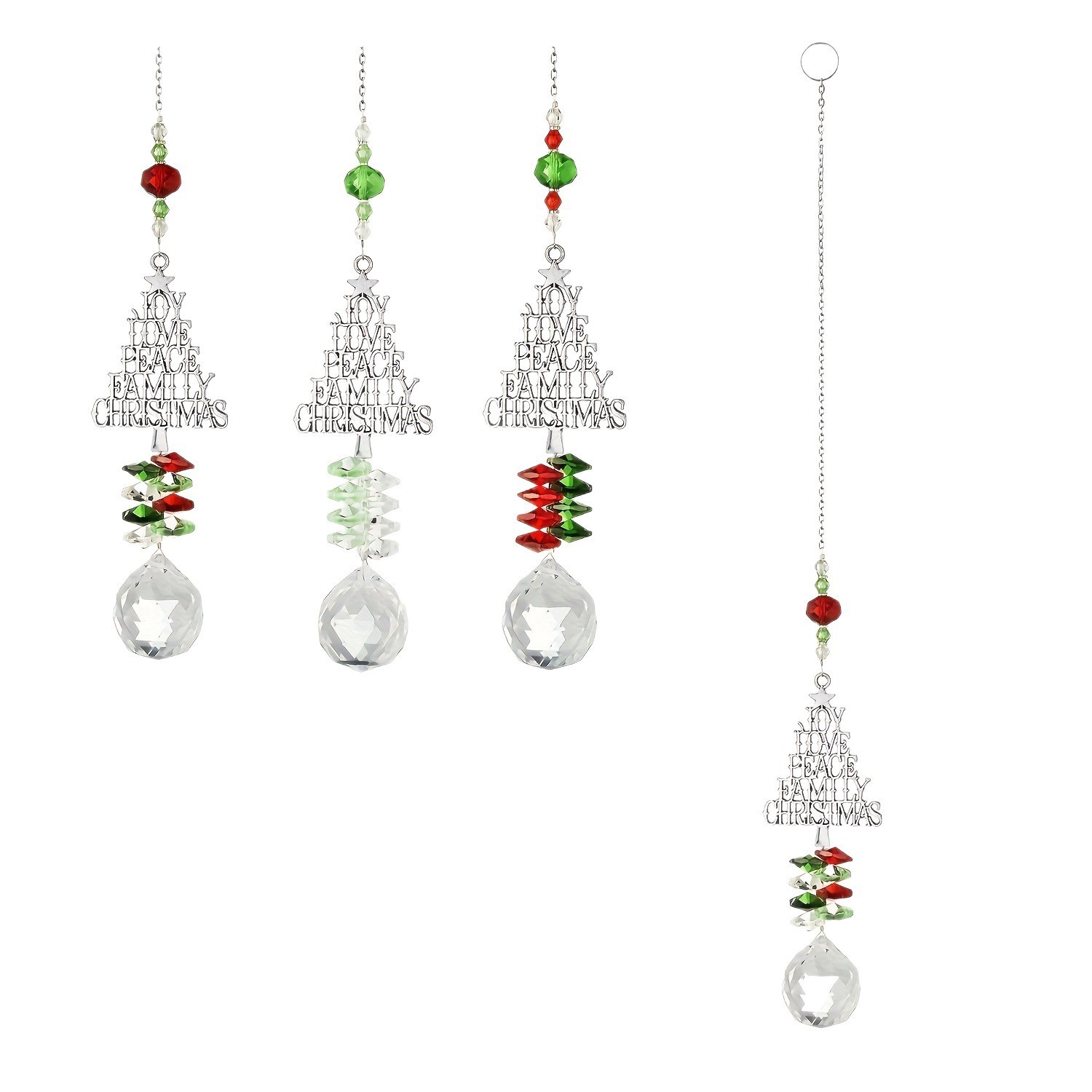 Christmas Sun Catcher Crystal Christmas Tree Pendant — изображение 5