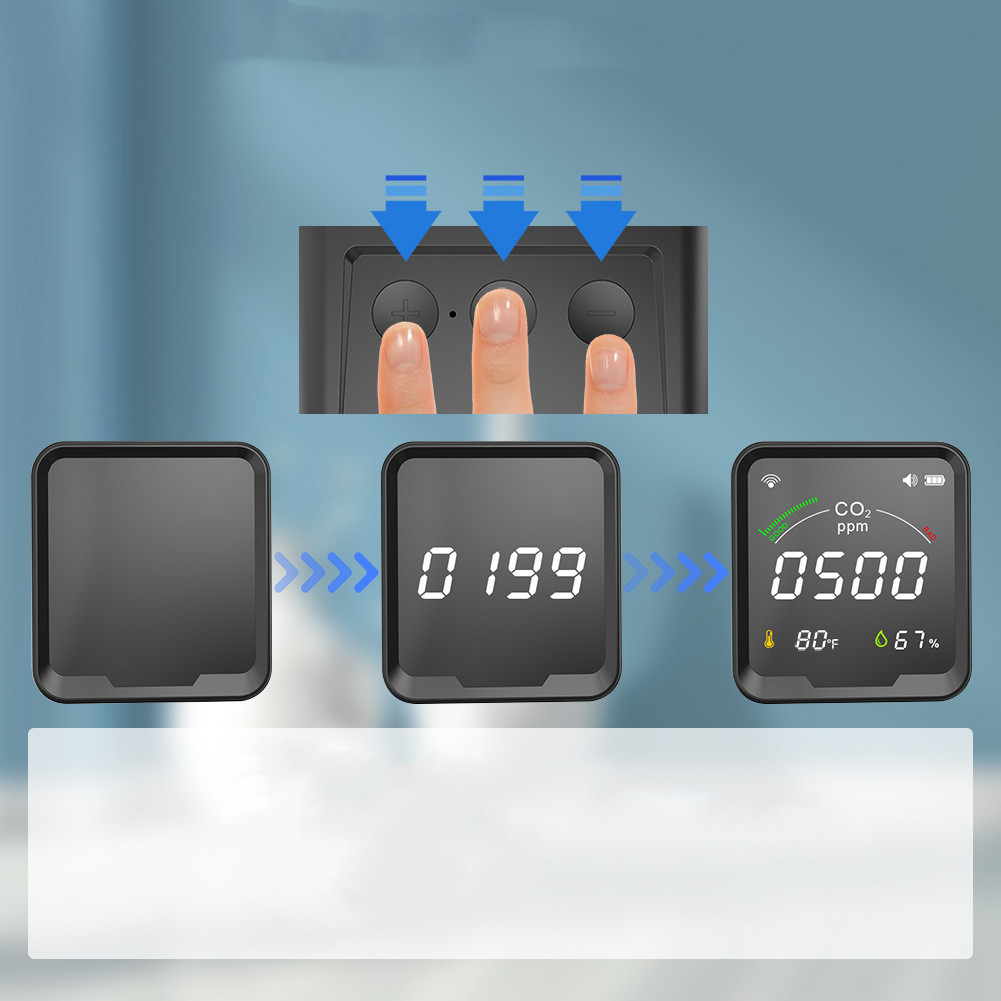 LED Color Screen Graffiti WIFI Smart Home Temperature And Humidity Sensor – Bild 3