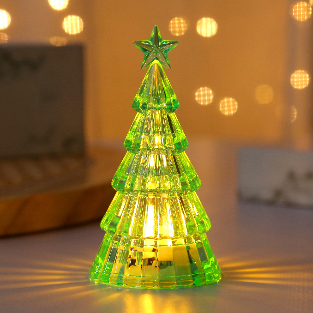 Christmas Decoration Light-emitting Christmas Tree Crystal Small Night Lamp - Image 6