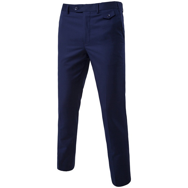 Solid color men's casual pants slim stylish men's pants - Image 5