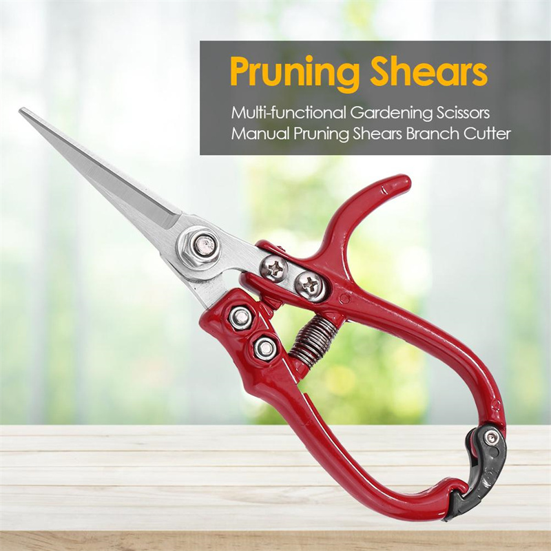 Multifunctional Garden Scissors Pruning Shears Manual With Safety Buckle Stainless Steel Spring Gardening Pruning Shear Branch Plant Cutter - Image 5