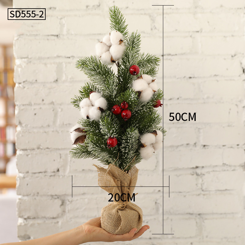 Desktop Christmas Tree Small Mini Ornaments Potted Plants – Bild 9